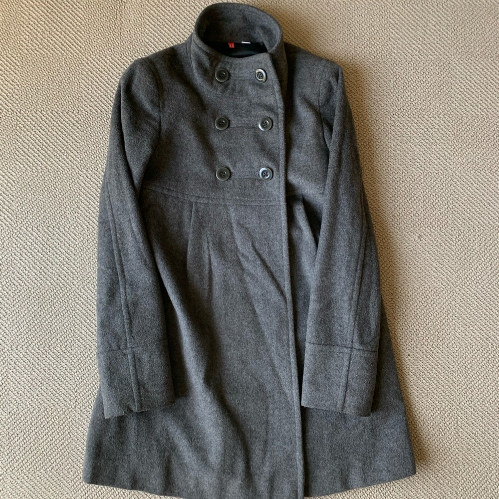 Uniqlo wool blend peacock coat